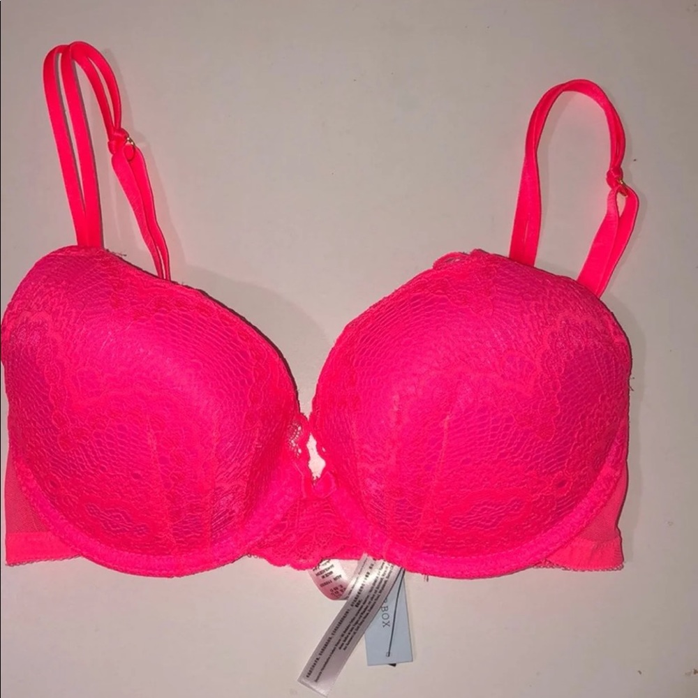 NWT knickerbox neon pink bra